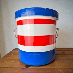 Retro Vintage beverage cooler, ice bucket, lid Cottagecore MCM